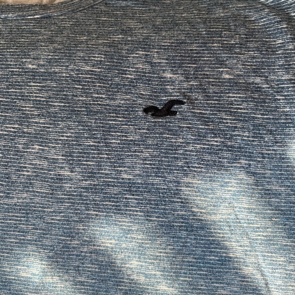 Hollister T-Shirt Men's Large. Short Sleeve Logo Crew Neck Blue White - Picture 6 of 6